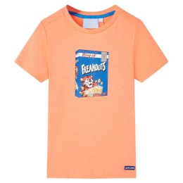 Koszulka dziecięca z krótkimi rękawami, neonowy pomarańcz, 104 Lumarko!