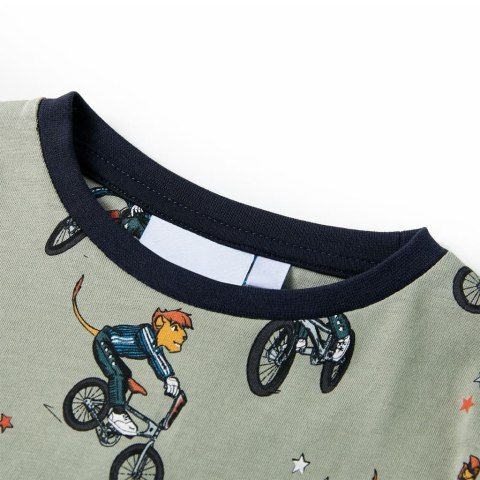 Piżama dziecięca z krótkimi rękawami, jasne khaki, 104 Lumarko!