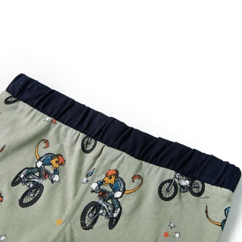 Piżama dziecięca z krótkimi rękawami, jasne khaki, 104 Lumarko!