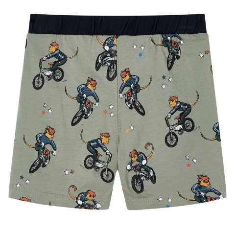 Piżama dziecięca z krótkimi rękawami, jasne khaki, 116 Lumarko!