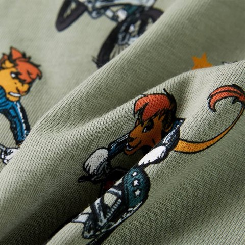 Piżama dziecięca z krótkimi rękawami, jasne khaki, 116 Lumarko!