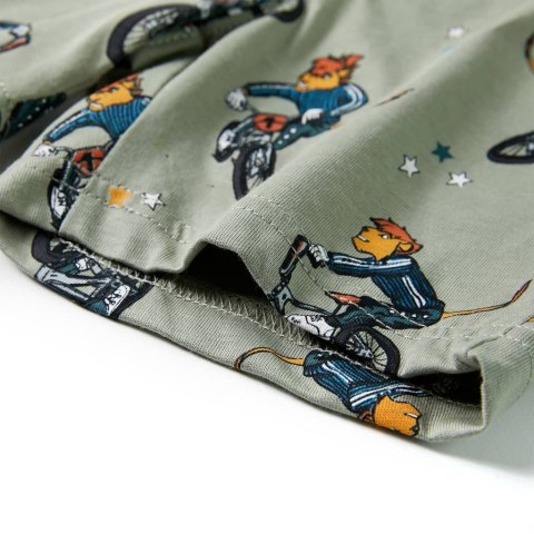 Piżama dziecięca z krótkimi rękawami, jasne khaki, 116 Lumarko!