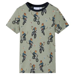 Piżama dziecięca z krótkimi rękawami, jasne khaki, 128 Lumarko!