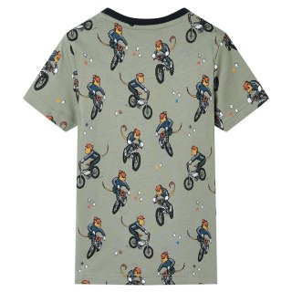 Piżama dziecięca z krótkimi rękawami, jasne khaki, 128 Lumarko!
