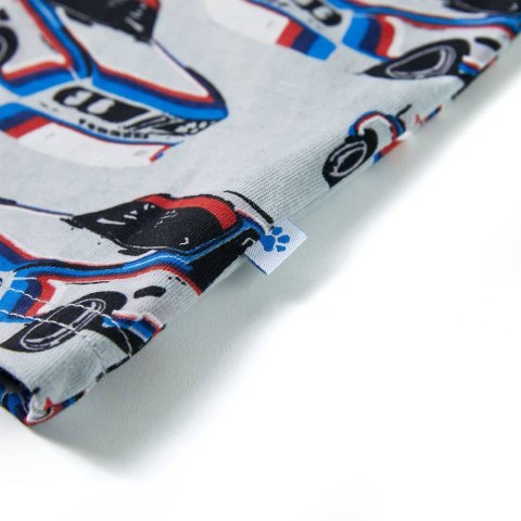 Piżama dziecięca z krótkimi rękawami, szara, 104 Lumarko!