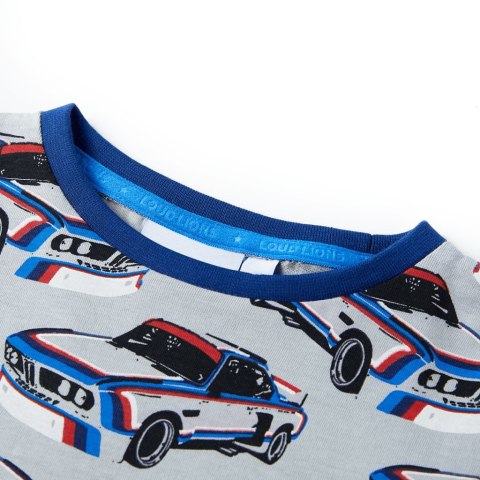 Piżama dziecięca z krótkimi rękawami, szara, 116 Lumarko!