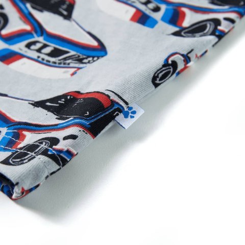 Piżama dziecięca z krótkimi rękawami, szara, 128 Lumarko!