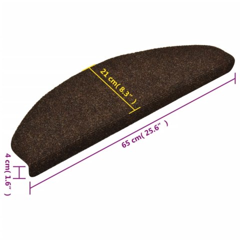 Samoprzylepne nakładki na schody, 5 szt., brązowe, 65x21x4 cm Lumarko!