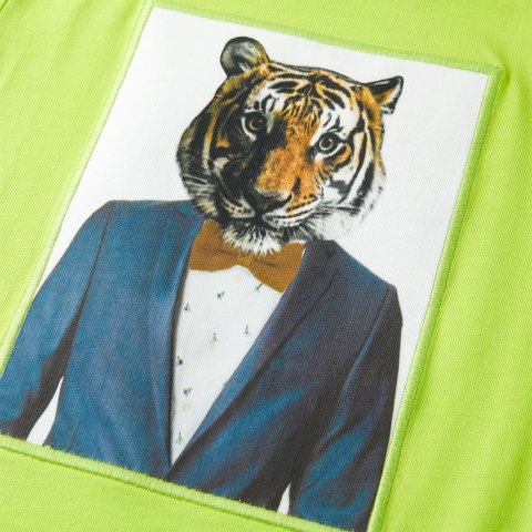 Koszulka dziecięca z krótkimi rękawami, limonkowa, 140 Lumarko! #