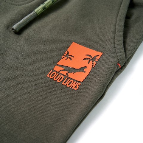 Szorty dziecięce ze sznurkiem, ciemne khaki, 140 Lumarko!