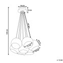 Lampa wisząca 7 kloszy metalowa srebrna OLZA Lumarko!