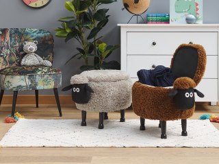 Pufa zwierzak ze schowkiem szara SHEEP