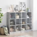 Biblioteczka z drzwiczkami, szarość betonu, 136x37x109 cm Lumarko!