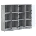 Biblioteczka z drzwiczkami, szarość betonu, 136x37x109 cm Lumarko!