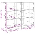Biblioteczka z drzwiczkami, szarość betonu, 136x37x109 cm Lumarko!