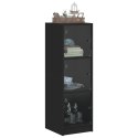 Szafka ze szklanymi drzwiami, czarna, 35x37x109 cm Lumarko!