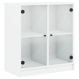 Szafka ze szklanymi drzwiami, biała, 68x37x75,5 cm Lumarko!