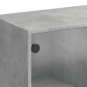 Biblioteczka z drzwiczkami, szarość betonu, 136x37x142 cm Lumarko!