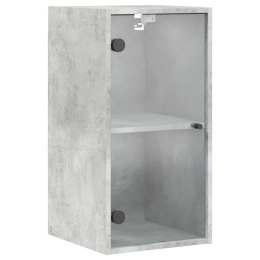 Szafka wisząca, szklane drzwi, szarość betonu, 35x37x68,5 cm Lumarko!