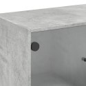 Szafka ze szklanymi drzwiami, szarość betonu, 68x37x75,5 cm Lumarko!