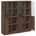 Biblioteczka z drzwiczkami, brązowy dąb, 136x37x142 cm Lumarko!