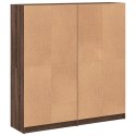 Biblioteczka z drzwiczkami, brązowy dąb, 136x37x142 cm Lumarko!