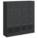 Biblioteczka z drzwiczkami, czarna, 136x37x142 cm Lumarko!