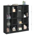 Biblioteczka z drzwiczkami, czarna, 136x37x142 cm Lumarko!