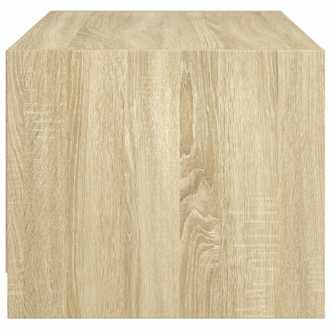 Stolik kawowy ze szklanymi drzwiczkami, dąb sonoma, 68x50x42 cm Lumarko!