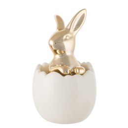 Figurka Ceramiczna Złoty Zając W Jajku 5,5x5,5x9,5 Cm Dek. B Lumarko!