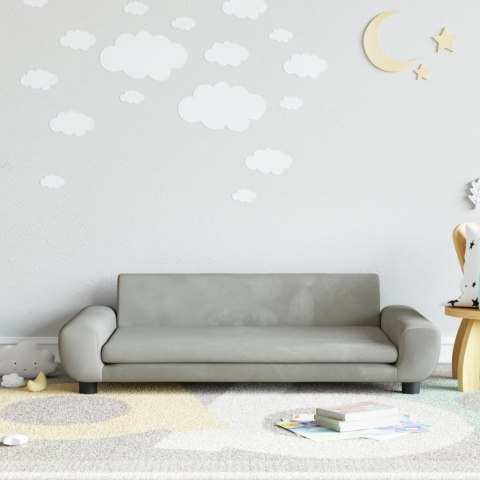 Sofa dla dzieci, jasnoszara, 100x54x33 cm, aksamit Lumarko!