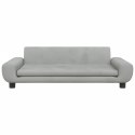 Sofa dla dzieci, jasnoszara, 100x54x33 cm, aksamit Lumarko!