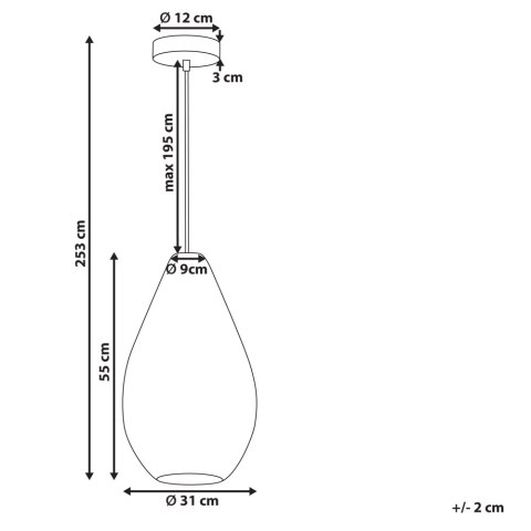 Lampa pleciona wisząca beżowa ANNOTTO