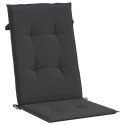 Poduszki na krzesła ogrodowe, 2 szt., czarne, 120x50x3 cm Lumarko!