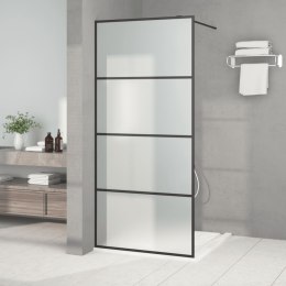 Ścianka prysznicowa, czarna, 90x195 cm, mrożone szkło ESG Lumarko!