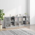 Biblioteczka z drzwiczkami, szarość betonu, 204x37x75 cm Lumarko!
