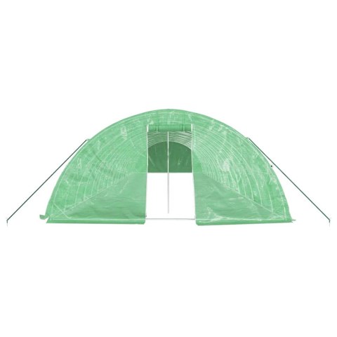 Szklarnia ze stalową ramą, zielona, 90 m², 18x5x2,3 m Lumarko!