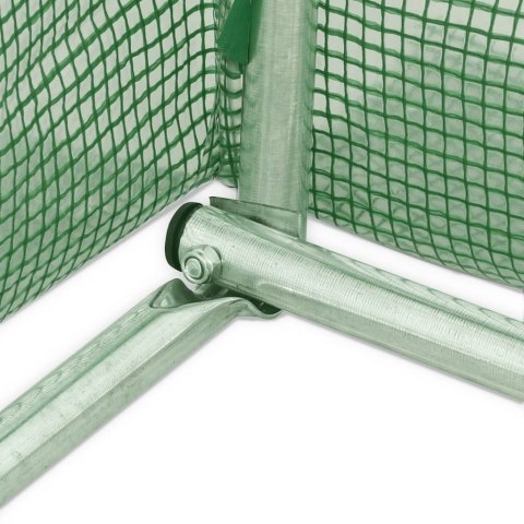 Szklarnia ze stalową ramą, zielona, 90 m², 18x5x2,3 m Lumarko!