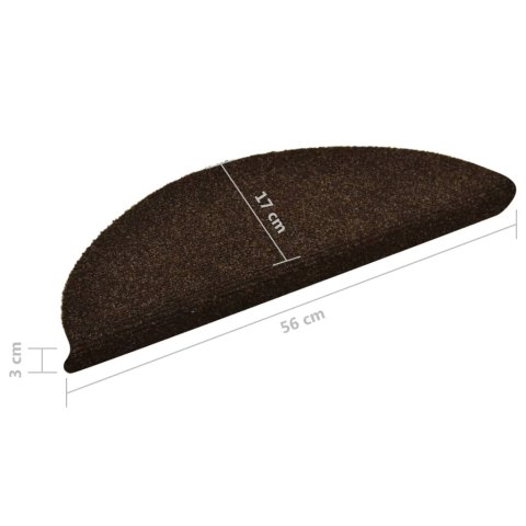 Samoprzylepne nakładki na schody, 10 szt., brązowe, 56x17x3 cm Lumarko!