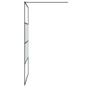 Ścianka prysznicowa, czarna, 115x195 cm, półmrożone szkło ESG Lumarko!