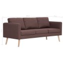 3-osobowa sofa tapicerowana tkaniną, brązowa Lumarko!