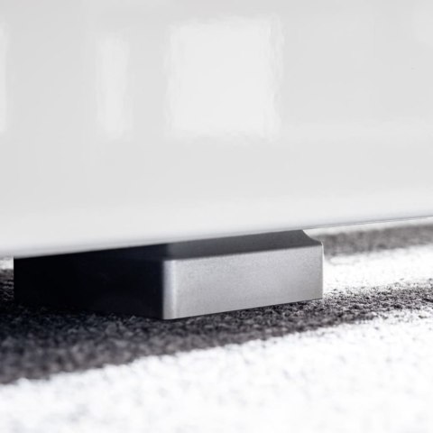 Meblościanka pod TV z oświetleniem LED, 5 el., połysk, biała Lumarko!