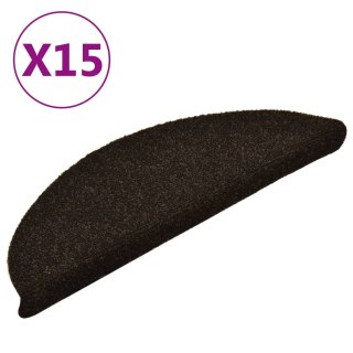 Samoprzylepne nakładki na schody, 15szt., ciemny brąz, 56x17x3cm Lumarko!