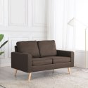 2-osobowa sofa, brązowa, tapicerowana tkaniną Lumarko!