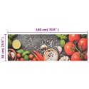 Dywanik kuchenny, wzór w warzywa, 60x180 cm, aksamit Lumarko!