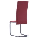 Krzesła stołowe, wspornikowe, 4 szt., czerwone, sztuczna skóra Lumarko!