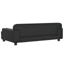 Sofa dla dzieci, czarna, 90x53x30 cm, sztuczna skóra Lumarko!