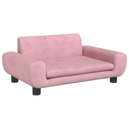 Sofa dla dzieci, różowa, 70x45x33 cm, aksamit Lumarko!