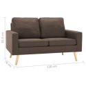 2-osobowa sofa, brązowa, tapicerowana tkaniną Lumarko!