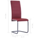 Krzesła stołowe, wspornikowe, 4 szt., czerwone, sztuczna skóra Lumarko!